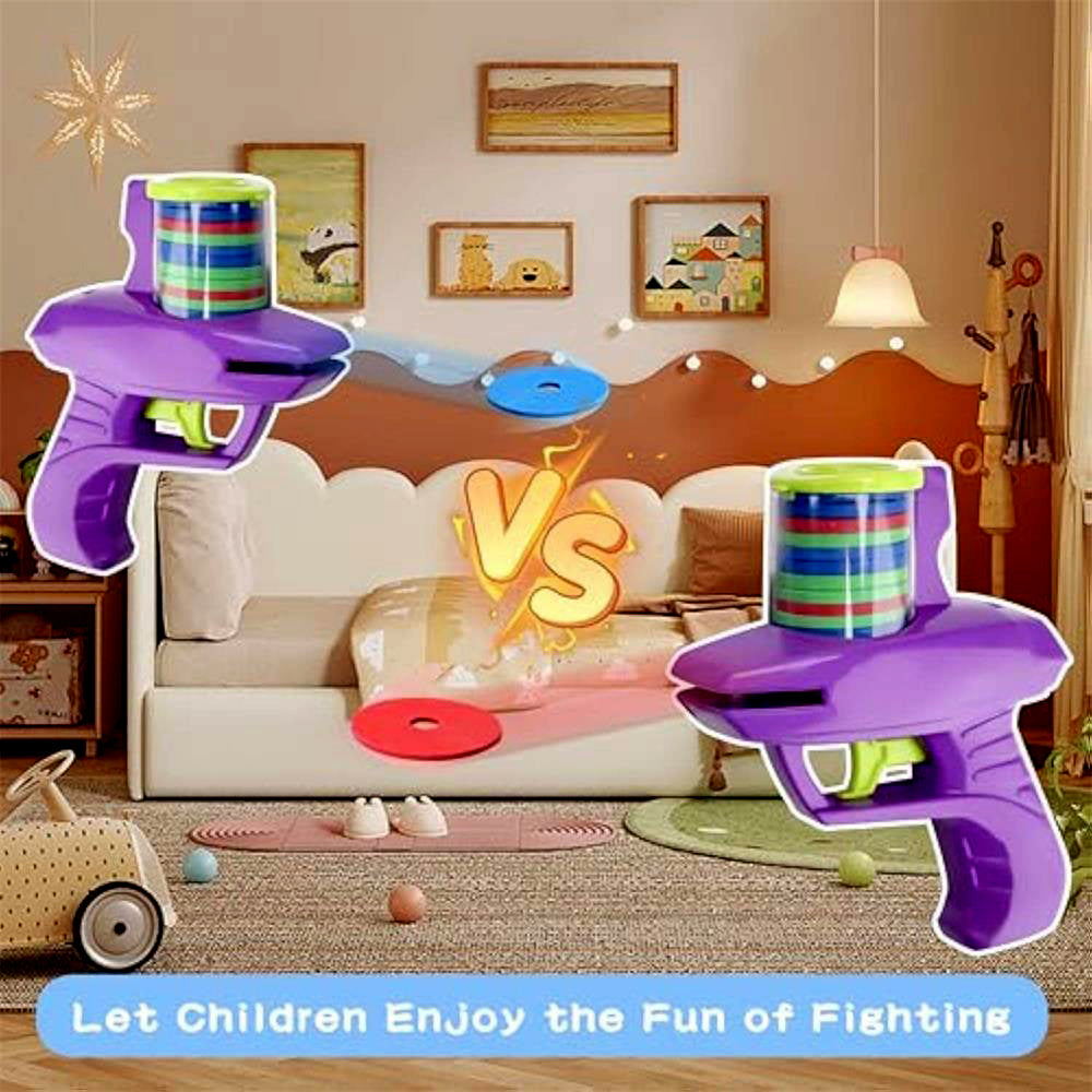 Outdoor Shooting Games Interactive Foam Disc Gun Toy