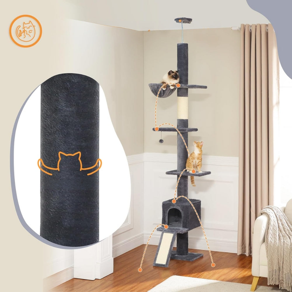 Adjustable Floor to Ceiling Cat Tree Tower