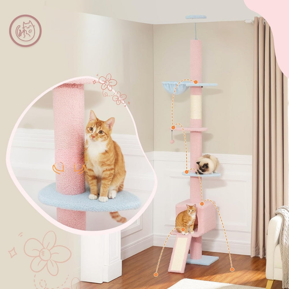 Adjustable Floor to Ceiling Cat Tree Tower