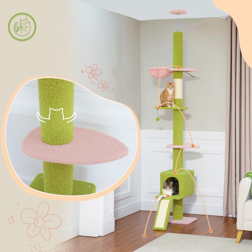Adjustable Floor to Ceiling Cat Tree Tower