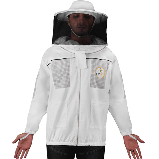 Beekeeping Bee Cotton Semi Ventilated Round head Jacket  Protective Gear-0